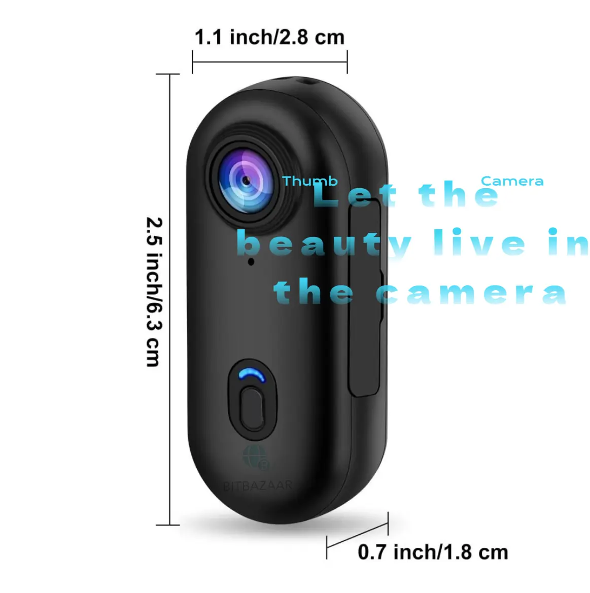 #POVCamera #TikTokGadget #HandsFreeCam/1-Button Thumb Cam – Ultra-Wide Angle for TikTok & Vlogging