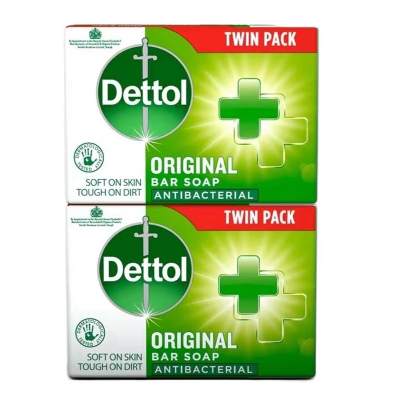 Dettol Anti-Bacterial Original Soap 100g Twin Pack Dermatologically Tested Body Care Cleansing Hydrating Soap for Comfort & Repair
