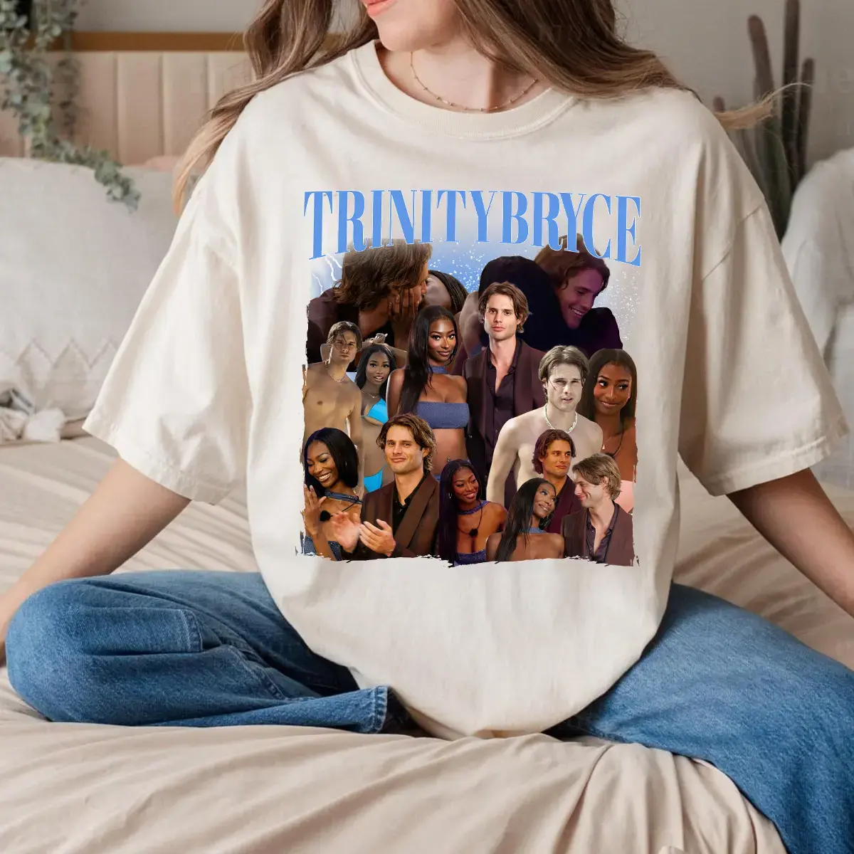 Trinity & Bryce Graphic Tee, Vintage Character Design Shirt