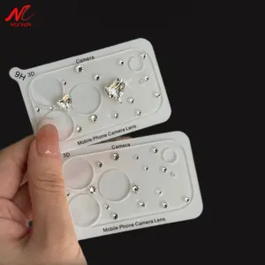 Luxuruy Diamond 3D Heart Glass Camera Protector for iPhone 17 Pro Max 17Pro Lens Film for iPhone17 Pro Clear HD Full Cover Case