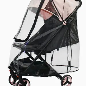 Universal Baby Stroller Rain Cover, Eva Eco-Friendly Material, Thick Windproof Waterproof Dustproof Warm Protector, All-Season Accessory