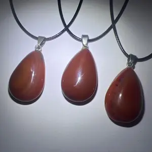 Red Carnelian tear drop pendants