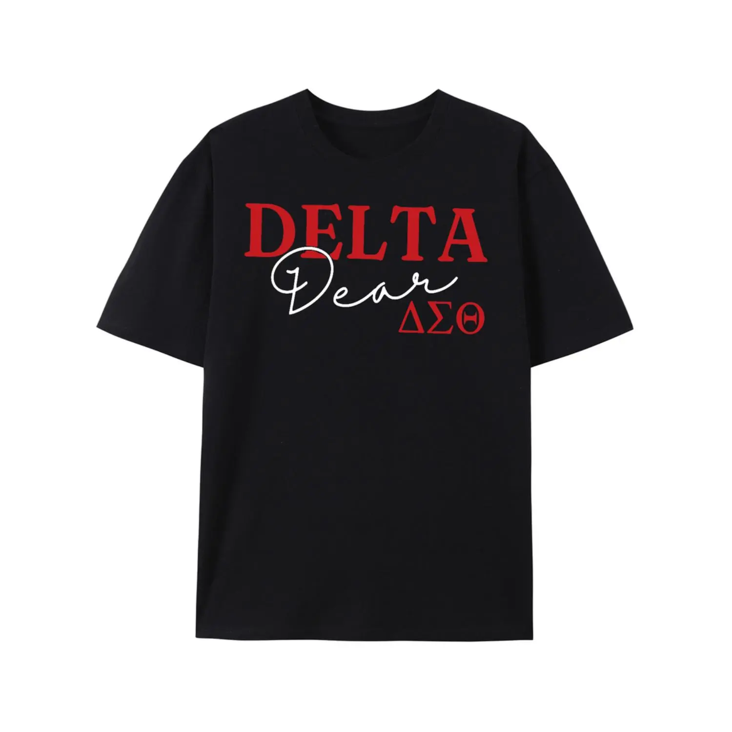 Delta Sigma Theta 1913 Sorority Greek Letter Light Smooth Fabric Sports Top, Breathable All-Season Cotton T-Shirt for Joggers’ Sisterhood Pride, Machine Washable Printed Style
