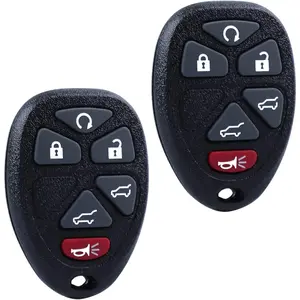 Car Fob Keyless Entry Remote for 2007-2014 Chevy Tahoe, Suburban, GMC Yukon XL 1500 and 2500 OUC60270, OUC60221, 315Mhz Set of 2