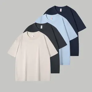 Solid  Color  4-Pack Unisex Cotton T-Shirts Summer New Oversized Solid Color T-Shirts for Men and Women Tshirt Streetwear Tshirts