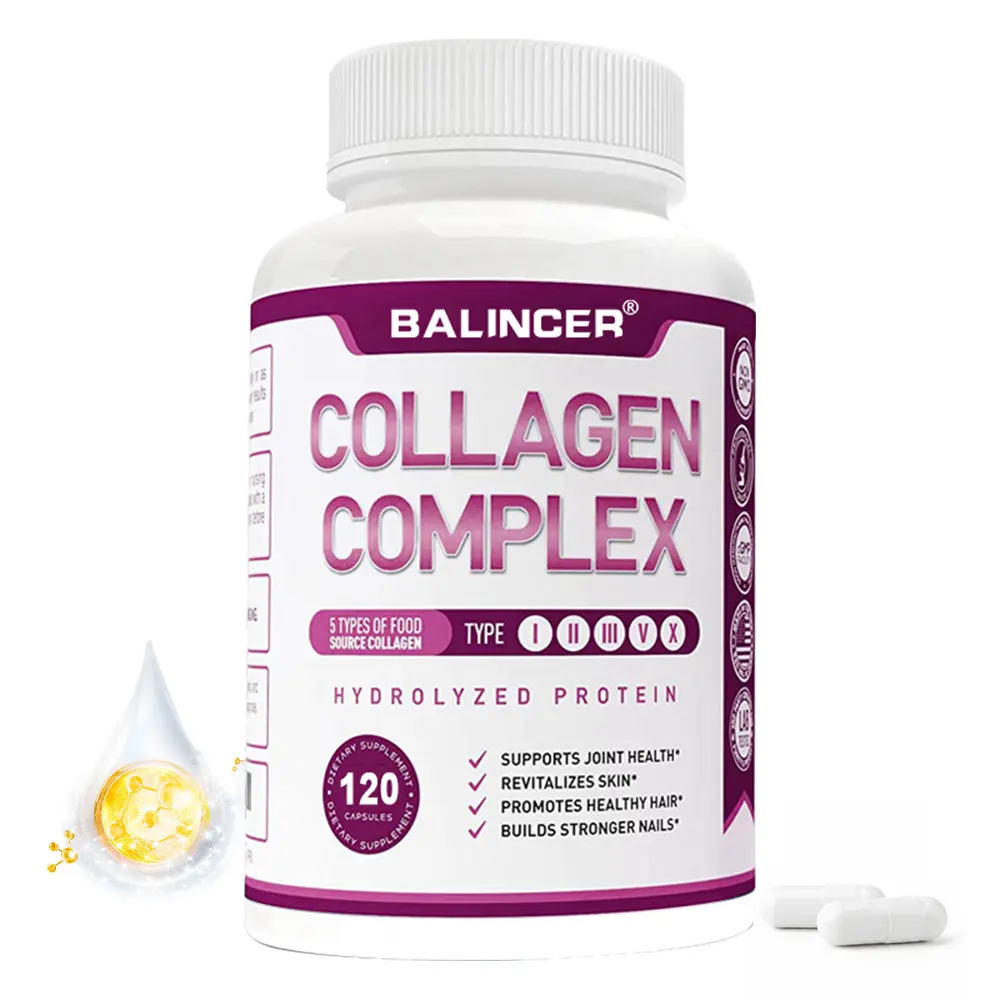 Balincer Collagen Complex Health Supplement, Supports Joint Health and Skin Health, 120 Capsules