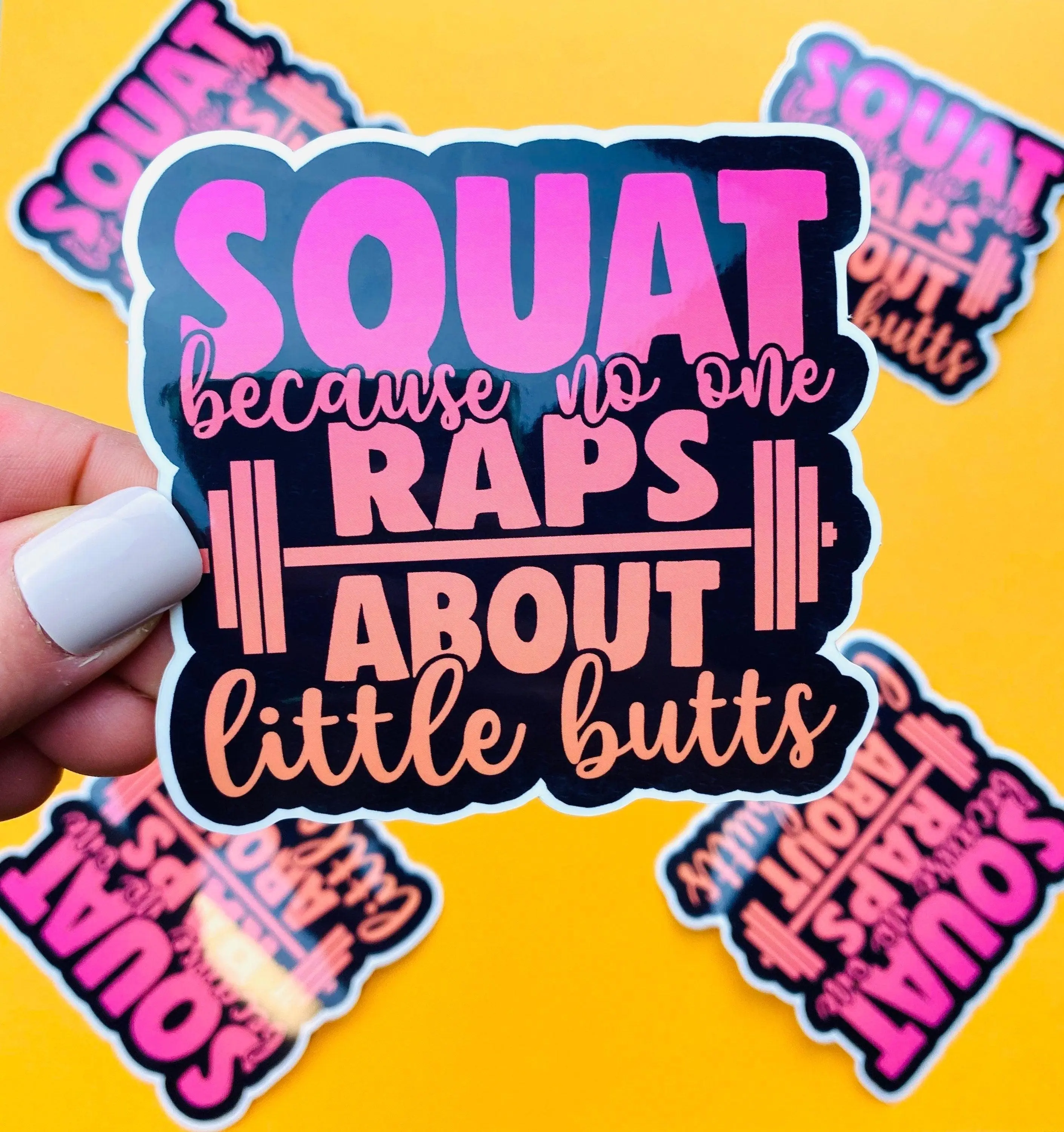 Gym Sticker Funny Workout Sticker for Water Bottle, Gym Motivation Sticker, Weightlifting Sticker, Squats Sticker, Big Butts Sticker