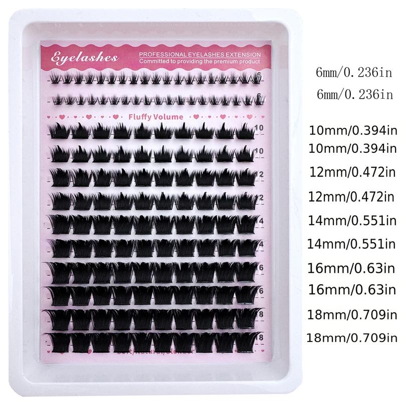 Manga Lash Clusters, Spiked and Lower Eyelashes, Mixed Lengths 6–21 mm for a Multi-Type Natural Yet Dramatic Cat Eye Look, Reusable False Eyelashes, Eyelash Extensions