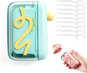 Portable Home Use Floss Box Automatic Pop - Apress Type Pop-up Dental Floss, Count Dental Flosser, Portable and Refillable for Home, Restaurant, and On-the-Go Oral Care Supplies