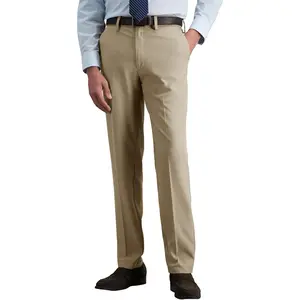 Slim Fit Dress Pants, Expandable Waist Flat Front Trousers for Business Casual, Office, Wedding