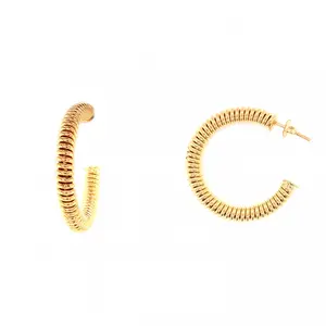 Gold Filled Coiled Wire Wrapped Hoops | Women’s Jewelry | Chunky & Lightweight