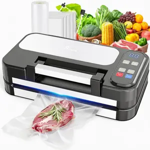 95kpa Vacuum Sealer for , 125W  Saver Vacuum Sealer Machine, 10-in-1 Compact Meat Vacuum Packing Machine with Bags Storage, Built-in , Easy-Lock Handle, Ideal for  and Commercial Use