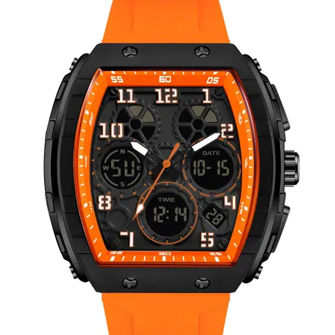 Trendy Digital Sports Watch for Men, Waterproof Silicone Band, Multifunctional Alarm Clock Stopwatch, Best-Selling Electronic Timepiece, Fashionable Waterproof Watch, Trendy Wristwatch, Digital Watches