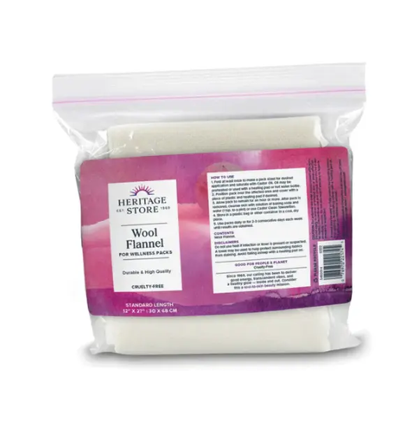 Wool Flannel for Castor Oil