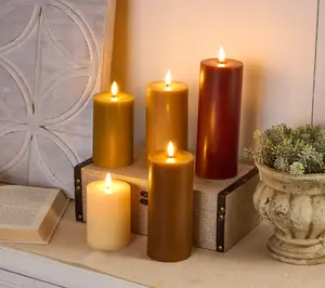 Home Reflections 5-pc Flameless Pillar Candles with Gift Box