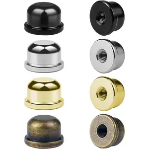 8 PCS 1/4-27 Lamp Finials Lamp Shade Screw Cap for Lamp Shade Bracket Harp Top Lamp Finial Knob Lamp Fittings (1/2 Inch Tall 4 Colors)