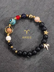 Zodiac Beaded Bracelet with Charms for Men & Women, Fashion Jewelry Gift Idea, High Quality Bracelet, Trendy Versatile Accessory, Perfect Birthday Present