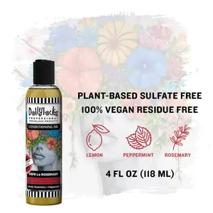 Dollylocks Conditioning Oil | Rosemary Peppermint Lemon | Pepe Le Rosemary | Hair Growth Scalp Nourishing with Organic Plant-based Ingredients. Moisture for Braids, Locs, Twists, Curls, and Dreadlocks. Dry scalp relief removing dandruff and buildup.
