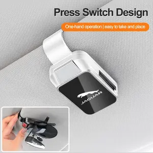 Car One-hand glasses Holder Sun Visor Glasses Clips For Jaguar XK S-Type F-Type X-Type F-Pace I-Pace E-Pace XFR XKR Accessories