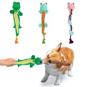 Pet Toy Crocodile Lizard Snake Snake Plush Toy Interactive Pull Training Dog Toy pickle  toy sqeaker