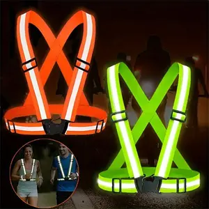 Adjustable Reflective Vest, 1 Count High Visibility Safety Vest, Cycling Reflective Vest, Night Running Construction Warning Safety Vest, Outdoor Sports Vest
