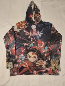 Demon Slayer Unisex Loose Pullover Hooded Hoodie 3D Printing