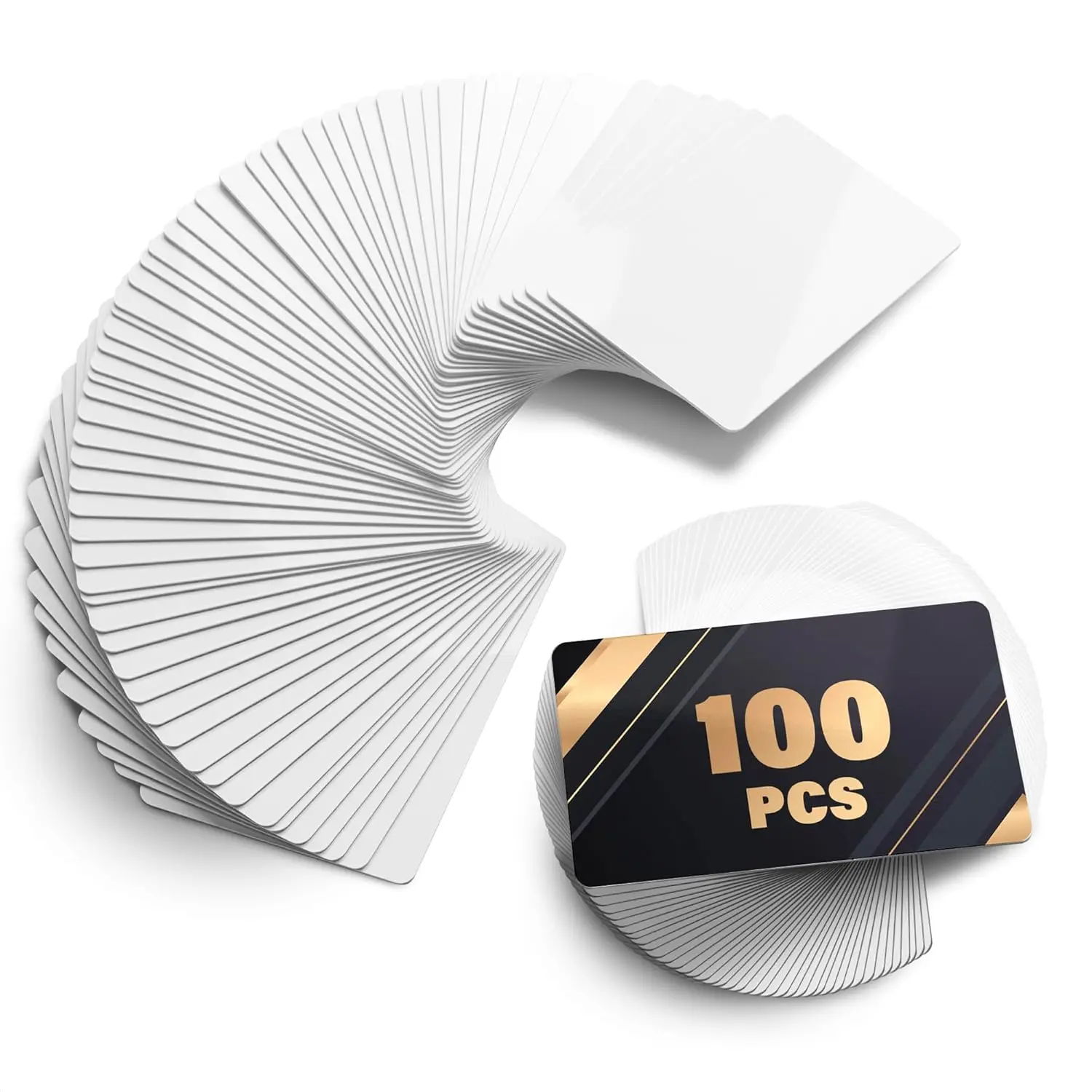 100pcs Metal Business Card Blanks High-Quality Aluminum Alloy Sublimation Name Cards for Laser Print DIY Promotional Gift Cards