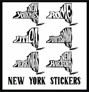 THE NY STICKERS 4x4 Laminated Full Color Sticker