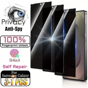 Self Repair 100% Unlock Film Privacy Screen Protector For Samsung Galaxy S25 Ultra S24 S23 S22 S20 Plus S21 Note 20 S10 5G Edge