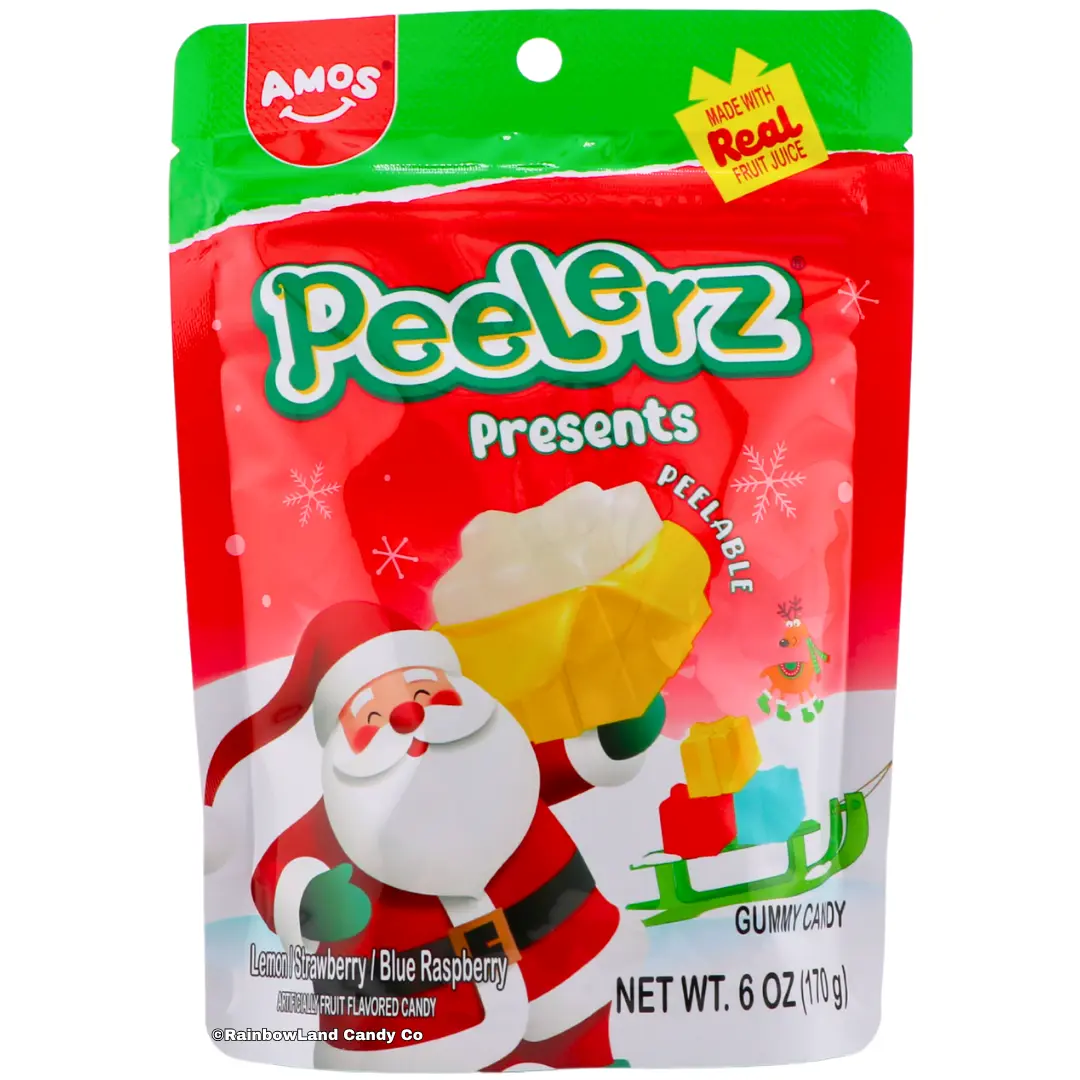 Amos Peelerz Presents, Peelable Gummy Candy, 6 oz Bag