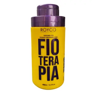 Fioterapia Royco Brazilian Keratin Treatment - Salon Smoothness at Home 500ml Frizz Control & Heat Protection Organic Keratin Coffee Extract Vegan Cruelty-Free Haircare Daily