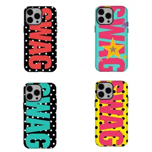 Vibrant 90s Y2K "SWAG" Phone Case Compatible for iPhone 17 Promax 16 15 14 13 12 11 and for Samsung S21-S25 Perfect Gift for Friends Her Him Trendy Tough Phone Case