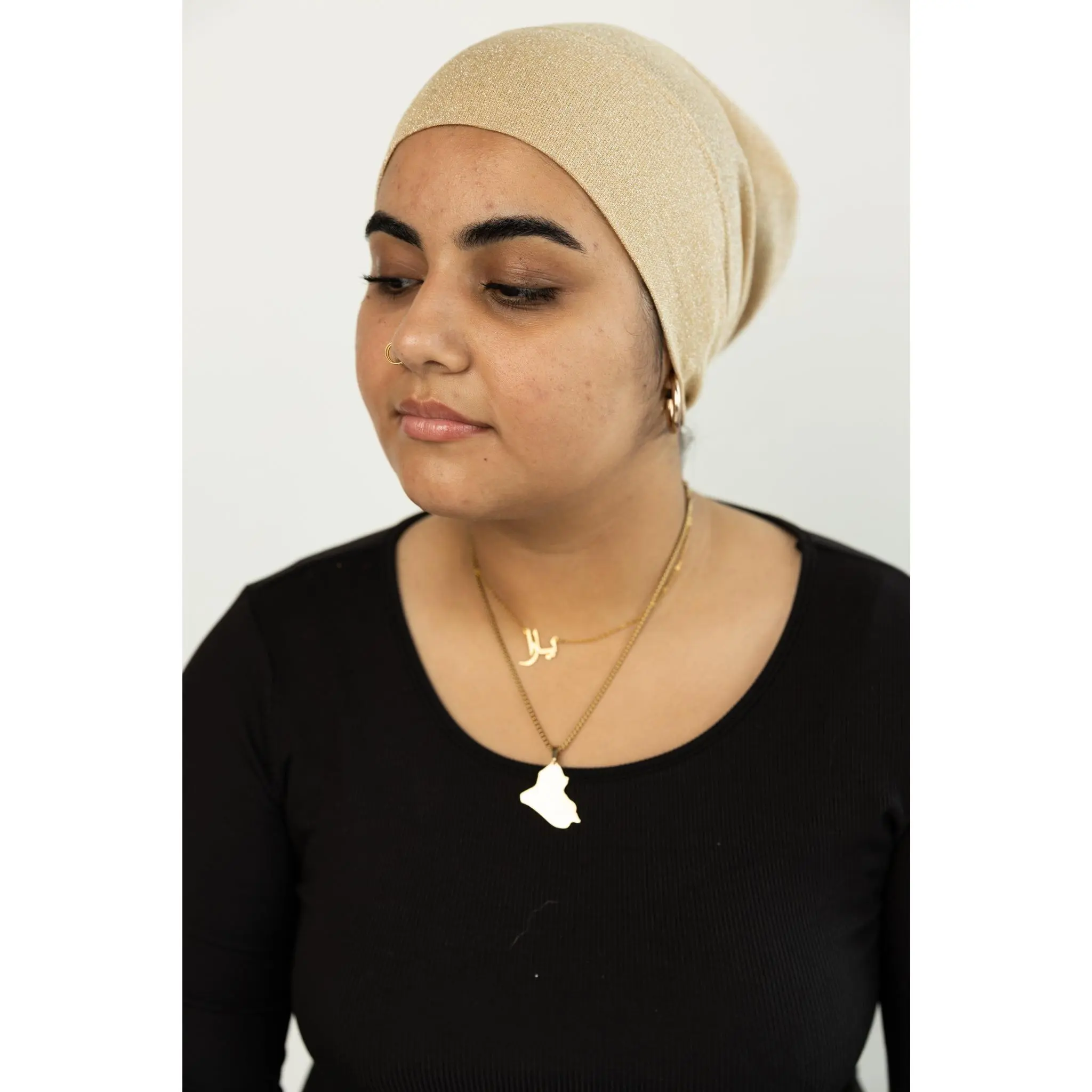 what color hijab to wear with gold and black dress - TikTok Shop