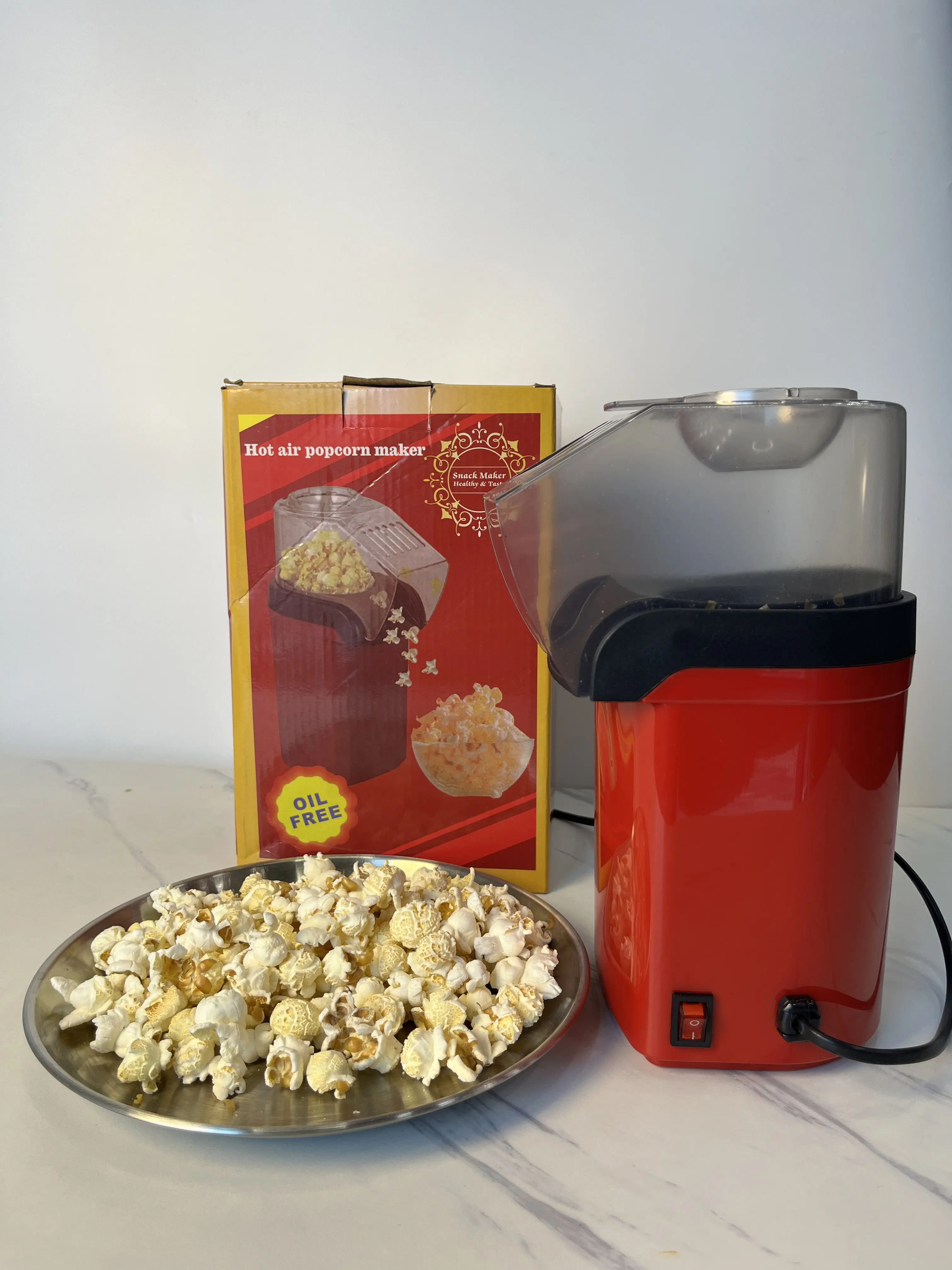 Mini Electric Popcorn Machine - 1200W Small Kitchen Gadget for Home Use, 1-Minute Pop Time, No Butter Needed, Ideal for Healthy Eating, Perfect for Movie Nights & Weekend Gatherings