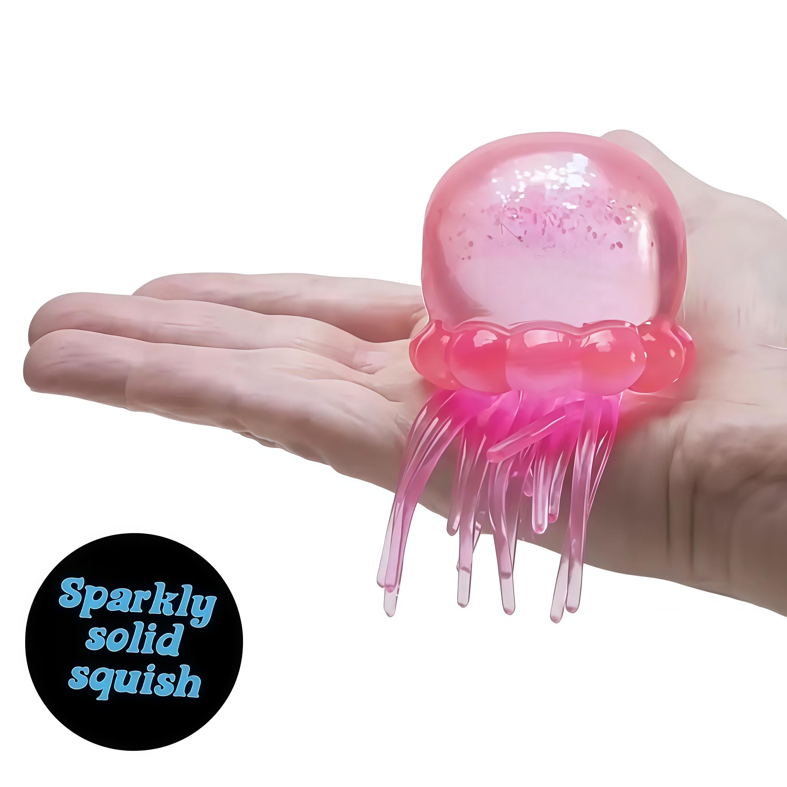 Jellyfish Squeeze Stress Ball, Soft Fidget Toy for Anxiety Relief, Quiet Sensory Play for Kids & Adults