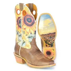 Women's Tin Haul Follow The Sun Boots with Sunshine Sole Handcrafted Tan