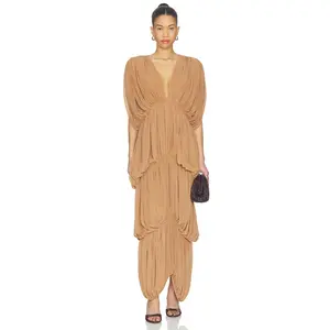 Ronny Kobo Damier Dress in Nude