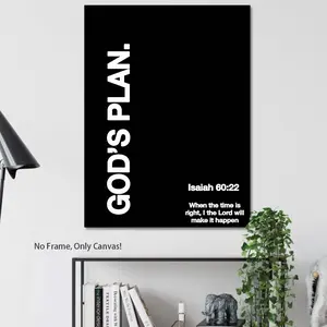 Modern Jesus Canvas Art Poster, God's Plan Oil Painting Wall Decor, Living Room Bedroom Office Home Decoration, Perfect Gift Idea