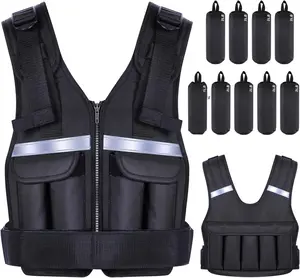 Adjustable Weighted Vest Weights: 2-18 lbs/2-40 lbs Washable Weight Vest 16 In 1 Fast Adjust Rucking Vest for Women and Men Home Gym Workout Fitness Strength Training Vests