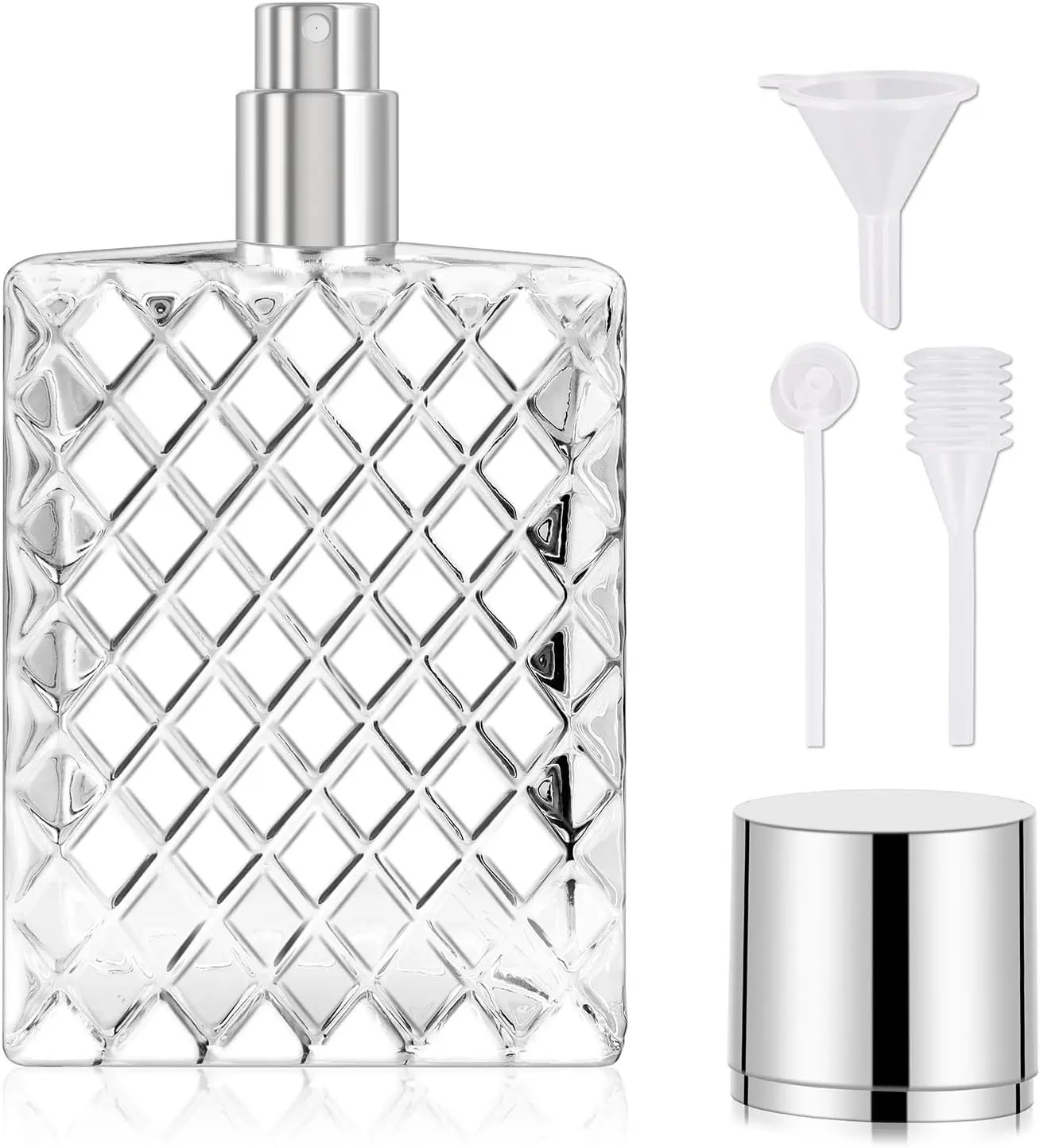 Glass Perfume Bottles Empty Refillable, 100ml /3.4oz Atomizer Sprayer for Perfume, Cologne Bottles Empty with Perfume Dispenser