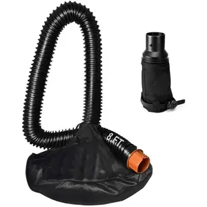 Leaf Collector Compatible with Worx Leaf Blower & Vacuum, Includes Adjustable Adapter Fits 2.3"-5" Connection Ports, 2-8FT Hose, and Mesh