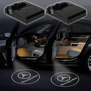 2pcs LED Light Car Door Projector Lamps, Auto Accessories for Mercedes Benz Amg a B C M Ml Gla Gls E Class, W176 W205 W166 W246 W212