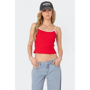 Franky Ribbed Contrast Tank Top