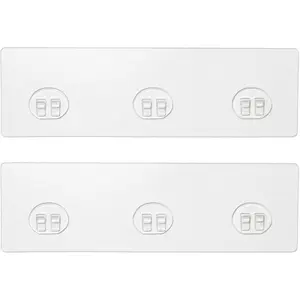 2 Pack Shower Caddy Adhesive for Replacement, Strong Transparent Adhesive for Shower Caddy Sticky Pads, No Drilling for Corner Shelf Basket, Bathroom Storage Shelves, Kitchen Racks and Soap Holder