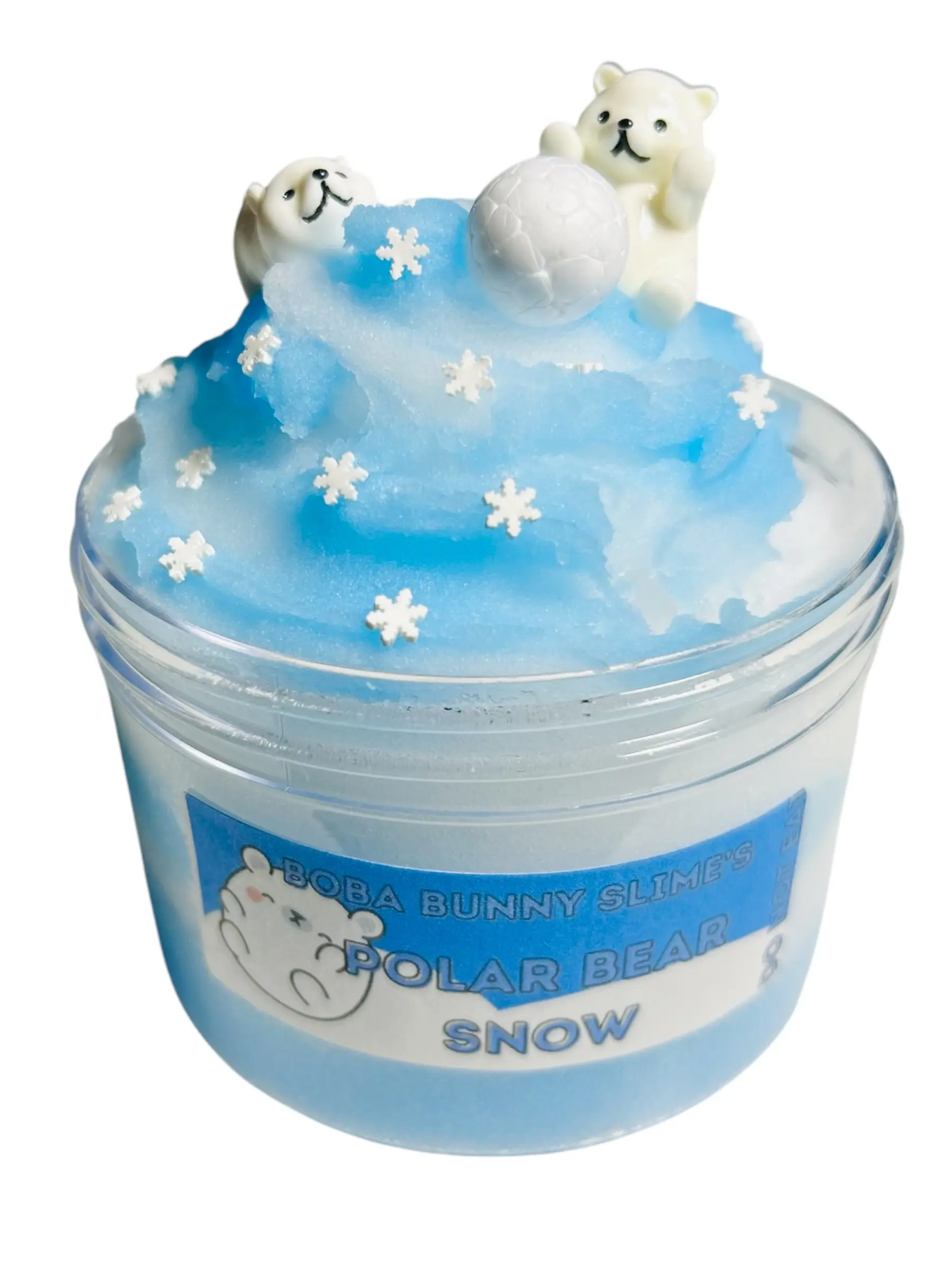 Polar Bear Snow- Icy Slime - 8oz - scented - Made in USA