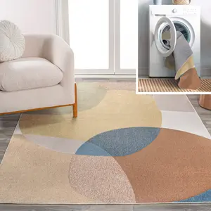 JONATHAN Y Pebble Geometric Contemporary Machine-Washable Indoor Area Rug; for Living Room, Kitchen, Bedroom, Dining Room, Office