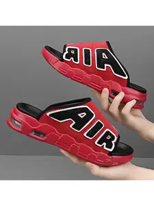 Fashionable Large Size Men's Slippers, Thick Bottom Slippers, Indoor Home Comfort Shoes, Casual Cool Sandals for Daily Wear, Outdoor Beach Shoes, Open Toed Slippers