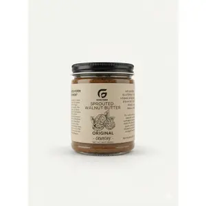Good Form Foods Sprouted Walnut Butter Original Creamy & Crunchy - 9oz - No Sugar Added - Rich in ALA Omega-3s - Vegan & Gluten-Free - Made in US