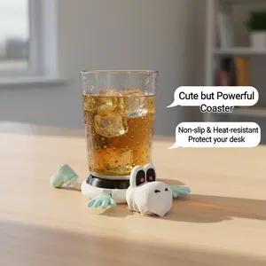 3D Printed Articulated Skeleton Turtle Multi-Functional Coaster Holder, Cute Desk Decor, Stress Relief Fidget Toy, Gaming Room Accessory