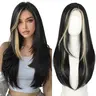 Sohochic AISI HAIR Glueless Synthetic Fiber Lace Front Wig for Women - 26in 13x5 HD Lace, Pre-Plucked Natural Straight Hand-Tied, Heat Resistant Up to 180°C, Medium Cap Size with Adjustable Straps, Beginner-Friendly, Easy Install, Daily Use